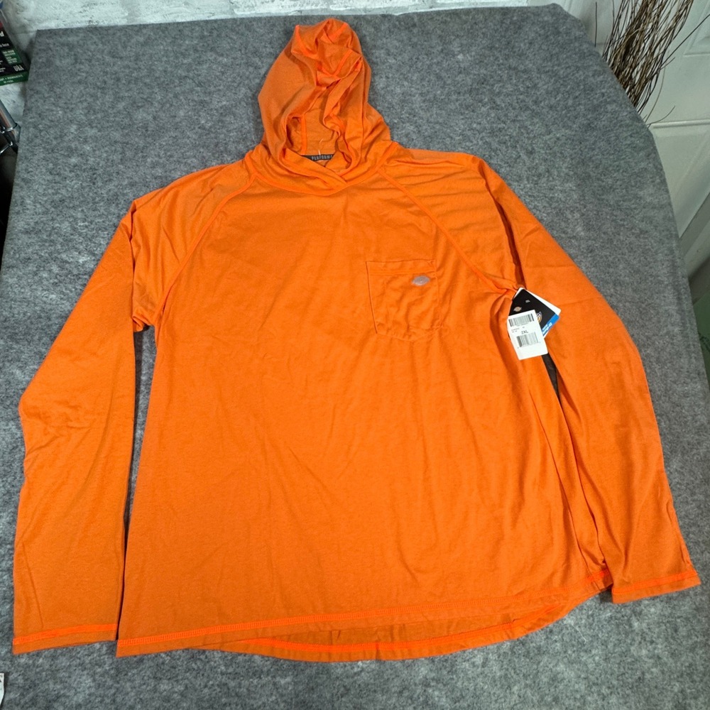 Dickies Mens Performance Cooling Temp-IQ Orange Hoodie UPF 40+ 2XL SL607BOD